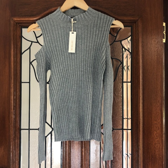 Cotton On Sz L Grey Scarlett Rib Jumper Pullover - Picture 6 of 7